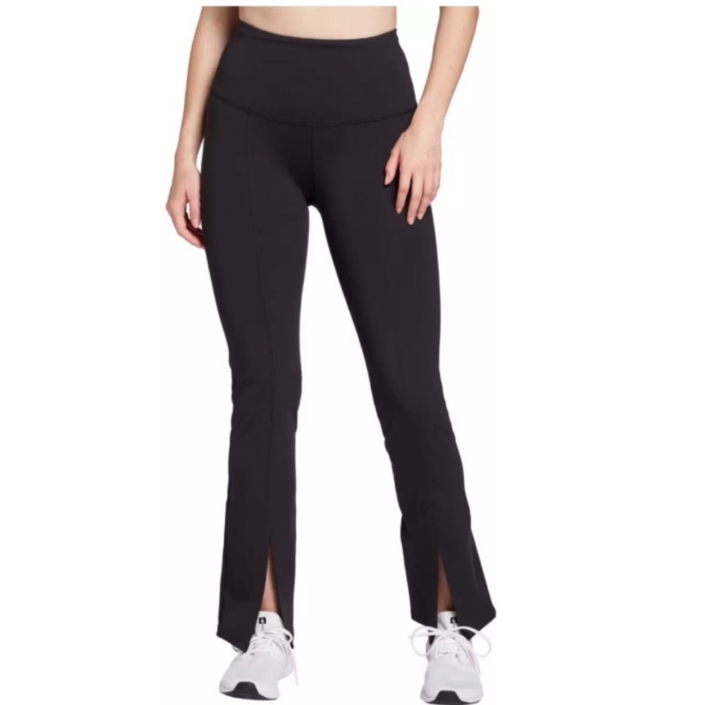 CALIA Power Sculpt Kick Flare Pants Black High Rise Body Smooth Leggings  Large